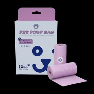Bolsas Compostables para Excremento de Perro, Bolsas para Desechos de Mascotas con Caja de Color, Perfumadas y a Prueba de Fugas, Ecológicas - Product Image 1