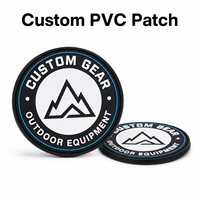 Écusson rond personnalisé en PVC souple, emblème de montagne, pour équipement de randonnée, sacs à dos, accessoires de marque pour activités de plein air
