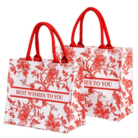 Sac fourre-tout en toile écologique, sac de shopping laminé, logo personnalisé, grande capacité, sac d'emballage cadeau