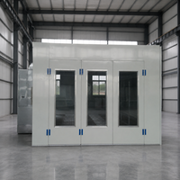 Cabines de peinture professionnelles abordables au gaz naturel 46 kW pour voitures 80 ° Cabine de peinture automobile professionnelle avec ventilateur turbo européen et four de séchage