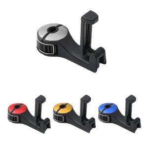 Crochet de siège auto Yiju avec support pour téléphone, plastique noir, rangement multifonctionnel pour appuie-tête du siège arrière - Product Image 5