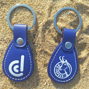 13.56mhz Nfc encodage numérotation Logo personnalisé porte-clés Rfid en cuir véritable de haute qualité - Product Image 2