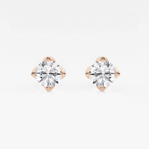 ต่างหูเพชรทรงกลม 2 กะรัต ดีไซน์กลีบดอกไม้ ประดับเพชรแล็บโกรว์ พร้อมใบรับรอง หรูหรา สง่างาม ระยิบระยับ สวยงามอย่างมีศิลปะ - Product Image 2