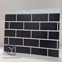 Panneau sandwich décoratif imperméable, panneau composite en aluminium avec âme en laine de roche/PU pour mur extérieur de bâtiment