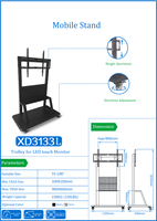 INGSCREEN Vente en gros 32 "-86" Tableau intelligent Tableau blanc interactif Support mobile à écran plat interactif