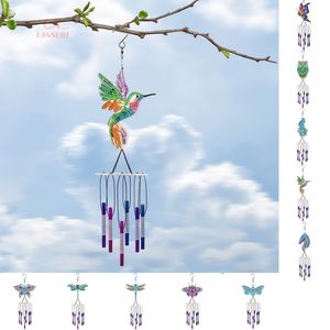 LS Nieuwe Kolibrie Hangende 5D DIY Diamantgeschilderde Dieren Windgong Vlinder Vogel Hangdecoratie Huisdecoratie - Product Image 1