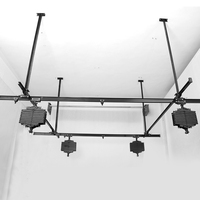 Système de rail d'éclairage pour studio photo avec charnière à force constante et cadre lumineux pliable en alliage d'aluminium