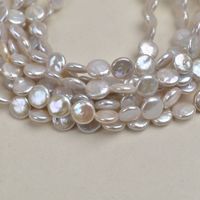 Perles baroques bouton 9-10mm, mini perles pour accessoires DIY, perles d'eau douce naturelles blanches, faites à la main, couleur nude