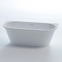 Baignoire autoportante en acrylique blanc conforme à la norme CE pour installation intérieure dans les appartements, les hôtels, les villas