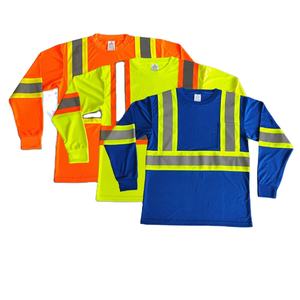 Оптовая продажа с фабрики: Светоотражающая сигнальная одежда с длинным рукавом, круглым вырезом, высокой яркостью, водонепроницаемая, класс ANSI <span class=keywords><strong>3</strong></span>, с возможностью нанесения логотипа - Product Image 2