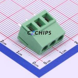 DG128-5.0-03P-14-00A(H) Screw Terminal Block Through hole Component (THT),P=5mm Connector 1x3P 5mm Green Through Hole - Product Image 1