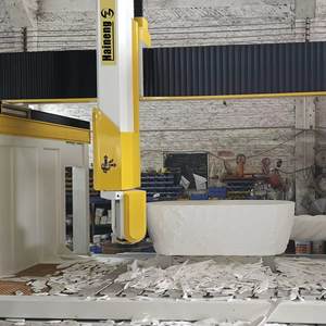 Centre d'usinage CNC à 6 axes à double tête pour le traitement de la pierre, scie à pont pour marbre et granit, machine de sculpture 3D - Product Image 4