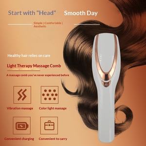 Electric Vibration Scalp Massage Claw Rechargeable LED Light Hair Care <b>Smooth</b> Comb Relax Stress Relief Head Massager Instrument - Product Image 5