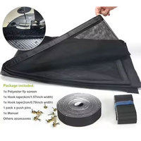Moustiquaire magnétique en polyester pour porte, rideau silencieux, ignifuge et résistant aux rayures, robuste et durable