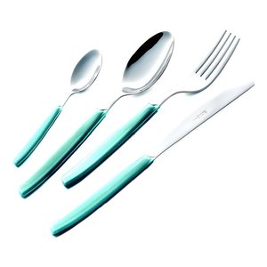 Juego de cubiertos de mesa 24 piezas Inox CROMO Turquesa P13BCM 311 - Product Image 1