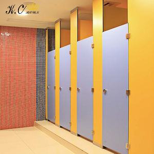 Pabrik 2025 desain baru kubus Toilet partisi siap dibuat lapisan laminasi HPL pribadi kamar mandi 1 - Product Image 5