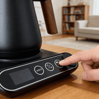 Bouilloire Électrique Commerciale 220V Portable en Acier Inoxydable 0,9L avec Contrôle Multi-Température et Arrêt Automatique pour la Maison