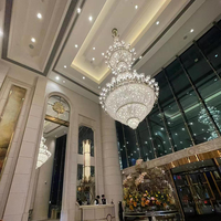 Luminaires de style européen, lustres modernes pour restaurants, luminaires luxueux pour bâtiments en duplex, villas, hôtels, escaliers, luminaires en cristal