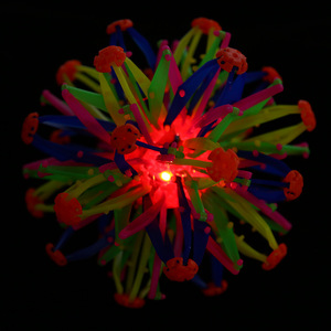 Khuyến mại cầu vồng màu mở rộng thở quả bóng căng thẳng thuốc giảm Đồ chơi nhựa Telescopic bóng cho trẻ em - Product Image 3