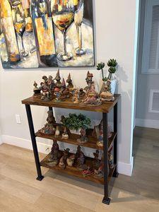 Wholesale 3-Tier Industrial Bookshelf, Rustic Brown Low Small Bookcase with <b>Metal</b> Frame for Living Room Office Bedroom Kitchen - Product Image 2