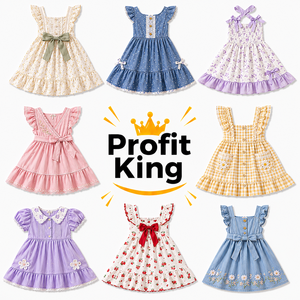 Vestido de Verano Estilo Playa para Niñas, Diseño con Tirantes, Entrega de Estilos Variados - Product Image 1