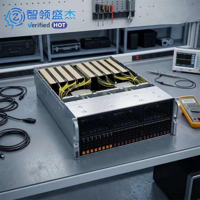 Supermicro GPU SuperServer SYS 421GE TNRT 4U Rackmount Dual Root PCIe System Supports 10 GPUs AI Training VDI in Stock