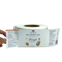 Etiquette de bouteille de sirop contre la toux personnalisée de haute qualité vinyle imperméable PP autocollant en papier synthétique pour emballage