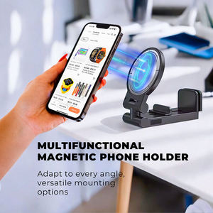 Support de téléphone <span class=keywords><strong>pliable</strong></span> pour voiture, support magnétique N52 pour téléphone, support de bureau à pince, support de téléphone portable de voyage - Product Image 5