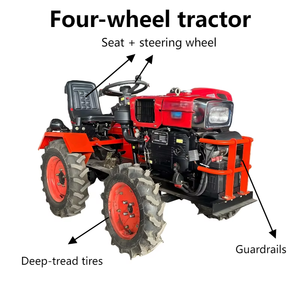 Mini Trattore Agricolo da 18 CV a 4 Ruote Motrici, Piccolo Trattore Diesel Automatico per Giardinaggio e Semina, Macchinari Agricoli - Product Image 3