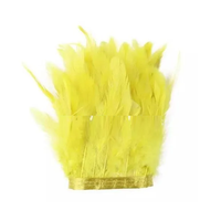 Dentelle en plumes de poulet naturelles Soraj Enterprises, multicolores, écologiques, légères, faites à la main, antibactériennes