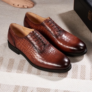 High-quality Men Formal Dress Shoes Casual and Elegant Style Fashionable Lacing Design <b>Pointed</b> Toe Anti-slip Men Leather Shoes - Product Image 6