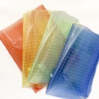 Vente flash : Classeur de documents en plastique imperméable, sac transparent avec bouton pression, plusieurs couleurs