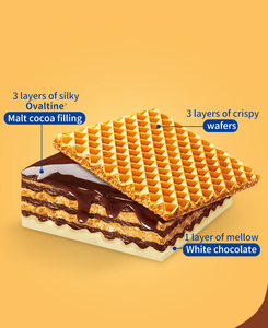 Mangehuafu Craquelins sablés au cacao certifiés halal Biscuits gaufrettes au chocolat dans une boîte en vrac Emballage OEM Vente en gros directe d'usine - Product Image 2