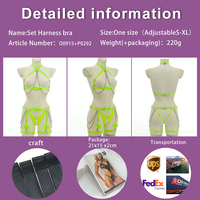 Kustomisasi Pabrik Grosir Wanita Seksi Bondage Harness Elastis Rantai Bra Lingerie Eksotis Sabuk Rantai Tubuh Gothic Lingerie