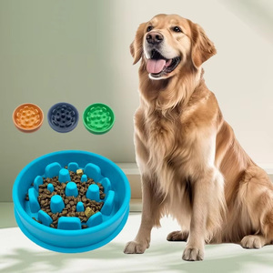 Bol universel portable pour animaux de compagnie en silicone de qualité alimentaire, rond, anti-étouffement, à alimentation lente, durable et léger, pour intérieur/extérieur – Offre spéciale - Product Image 1