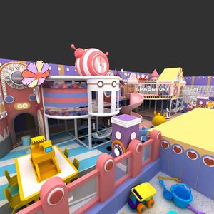 Parque Infantil Interior de Alta Calidad y Buen Precio con Temática de Macaron, Tobogán Grande para Niños con Piscina de Pelotas - Product Image 3