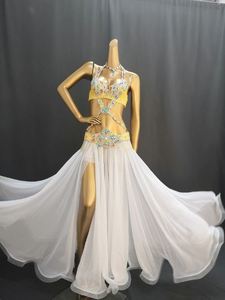 Vente flash - Ensemble de costumes de danse du ventre professionnels pour femmes, tenues de spectacle, costumes de <span class=keywords><strong>danseuse</strong></span> <span class=keywords><strong>Bollywood</strong></span>, vêtements de danse du ventre - Product Image 4