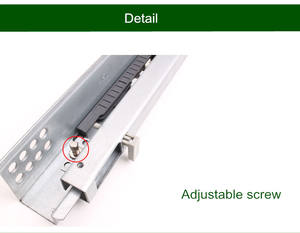 NISKO Glissière à fermeture douce dissimulée à extension unique avec goupille - Product Image 3