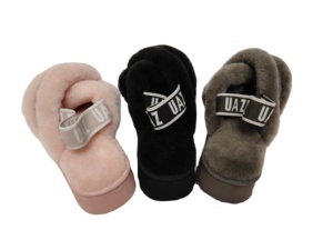 <span class=keywords><strong>Ciabatte</strong></span> da donna personalizzate <span class=keywords><strong>con</strong></span> <span class=keywords><strong>fascia</strong></span> incrociata, in pelliccia, a punta aperta, <span class=keywords><strong>con</strong></span> plateau, in peluche, <span class=keywords><strong>con</strong></span> cinturino posteriore, antiscivolo, per interni ed esterni - Product Image 3