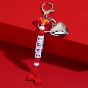 Portachiavi con Lettera Iniziale e Perline, Anello Portachiavi con Bandiera Americana, <span class=keywords><strong>Ciondolo</strong></span> Dolce Amore, <span class=keywords><strong>Ciondolo</strong></span> a Forma di Delfino e <span class=keywords><strong>Stella</strong></span> <span class=keywords><strong>Marina</strong></span> per Borse - Product Image 5