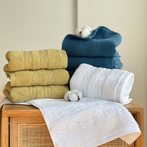 Serviettes de toilette en coton, couleur unie, 35x75cm, 70x140cm, en pur coton, respectueuses de la peau, coffret cadeau pour le bain et le lavage du visage - Product Image 1