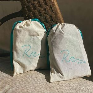 Low MOQ 100% Organic Cotton <b>Dust</b> Pouch Handmade Cotton Drawstring <b>Bag</b> - Product Image 4