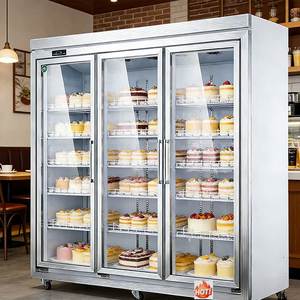 Vitrine Réfrigérée Commerciale en Acier Inoxydable pour Boulangerie, Congélateur Walk-in, Réfrigérateur de Présentation, Chaîne du Froid, Logistique - Product Image 1