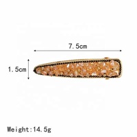 CANYUAN INS Bijoux de cheveux pour femme, pinces latérales en cristal style Hot Girl, épingles à cheveux et pinces à cheveux en strass, couleurs assorties