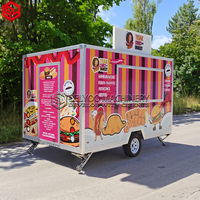Remorque de nourriture de concession avec le chariot de crème glacée équipement de hot-dog et accessoires de fenêtre pour les vendeurs de nourriture mobiles
