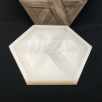 Moule en silicone pour carrelage mural en ciment à relief géométrique 3D hexagonal SN0143, moule pour composant de façade décorative