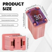 Kit de Fusibles Automotrices de Cerámica Cuadrados de Acción Lenta, Estándar PEC MCASE Jcase, DC58V, Surtido para Vehículos Comerciales Eléctricos FMM-40