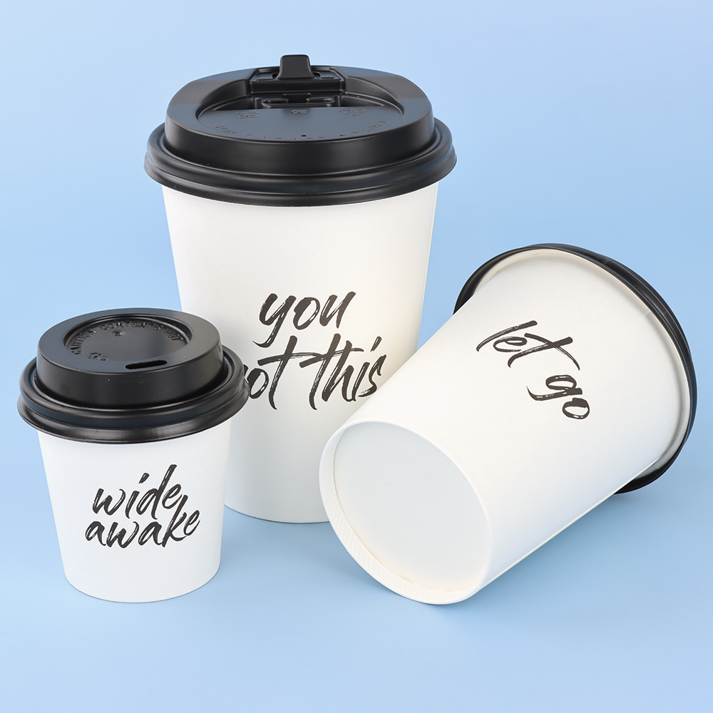 Disposable Paper Cup For Parties Custom Printed 8oz 12oz Coffee Tea Cup Eco Friendly Takeaway Packaging For Hot Drinks