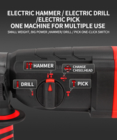 Marteau perforateur rotatif électrique KAFUWELL PA5353A 1200 tr/min 900 W 30 mm SDS-PLUS - Compact, léger et portable pour le bricolage