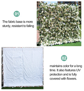 Esposizione floreale elegante per le finestre del centro commerciale sfondo fatto a mano della parete del fiore <span class=keywords><strong>di</strong></span> rosa artificiale per il giorno della mamma <span class=keywords><strong>di</strong></span> nozze - Product Image 5